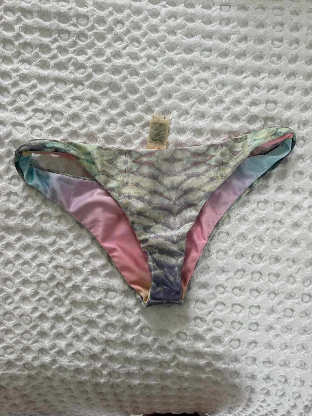Wildfox Pastel Rainbow Tie-Dye Bikini Bottoms